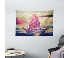 Woman Calm Sunset Beach Wide Tapestry