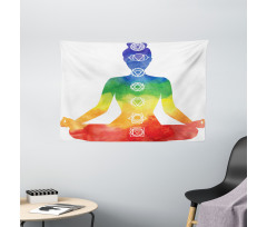 Woman with Chakra Wide Tapestry