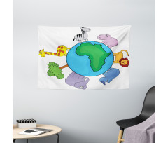 Continent Fauna Wide Tapestry