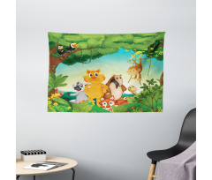 Forest Scene Jungle Habitat Wide Tapestry