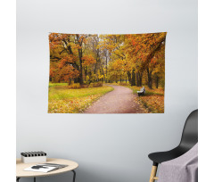 Idyllic Rural Park Woods Wide Tapestry