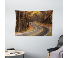 Roadway Mountains Travel Wide Tapestry