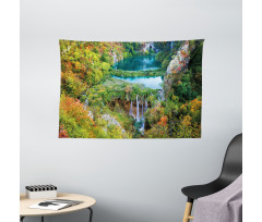 Scenic Fall Valley Lakes Wide Tapestry