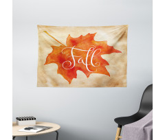 Maple Leaf Vintage Wide Tapestry