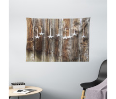 Grey Stars Wide Tapestry