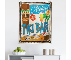 Etnik Mikrofiber Duvar Halısı Tiki Bar Desenli