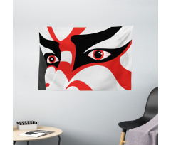 Japanese Drama Face Wide Tapestry