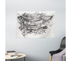 Warrior Samurai Art Wide Tapestry