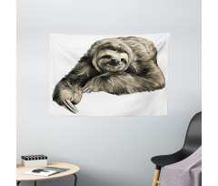 Tropical Animal Smiling Wide Tapestry
