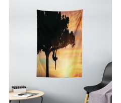 Sunset View Exotic Fauna Tapestry