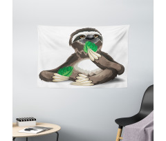 Sluggish Idle Character Wide Tapestry