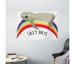 Lazy Days Carefree Sloth Wide Tapestry