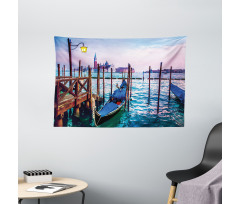 Dreamy View in Evening Wide Tapestry