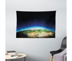 Russia from Space Sky Wide Tapestry