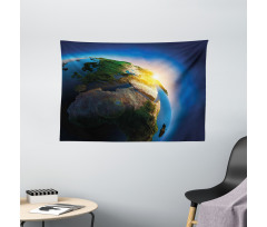 Morning Sunrise Space Wide Tapestry