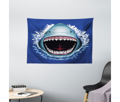 Attack Open Mouth Bite Wide Tapestry