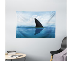 Fin Sea Surface Danger Wide Tapestry