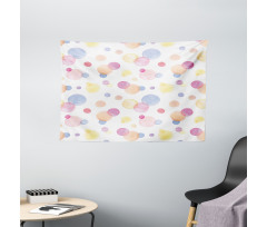 Watercolor Drops Wide Tapestry