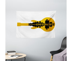 Electric Guitar Music Wide Tapestry