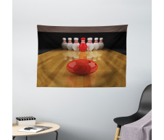 Red Skittle Ball Wide Tapestry