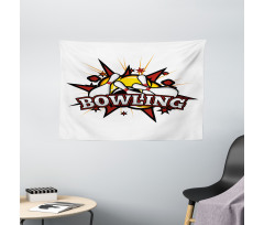 Cartoon Retro Crash Wide Tapestry