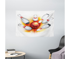 Red Ball Spread Pins Wide Tapestry