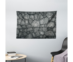 Stone Wall Rough Rusty Wide Tapestry