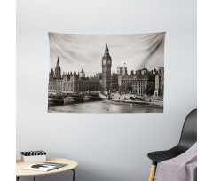Westminster with Big Ben Wide Tapestry