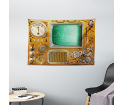 Grunge Steampunk Machine Wide Tapestry