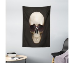 Funny Glass Skeleton Head Tapestry