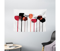 Abstract Glasses Wide Tapestry