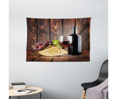 Cabernet Bottle Cheese Wide Tapestry