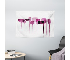 Artwork Party Glasses Wide Tapestry