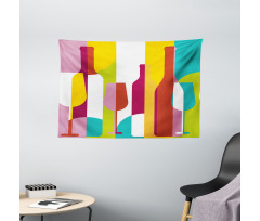 Colorful Abstract Drinks Wide Tapestry