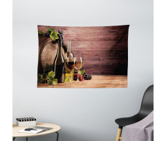 Rustic Viticulture Concept Wide Tapestry
