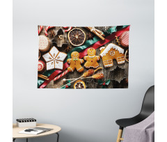 Biscuits Rustic Wide Tapestry
