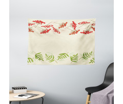 Border with Mountain Ash Wide Tapestry