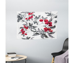 Mountain Ashes Artwork Wide Tapestry