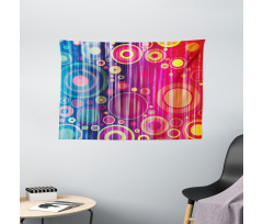 Psychedelic Modern Art Wide Tapestry