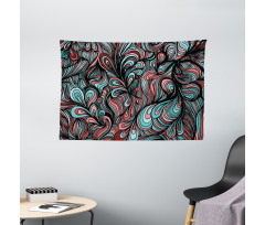 Shapes with Dim Colors Wide Tapestry