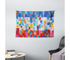 Colorful Abstract Painting Wide Tapestry