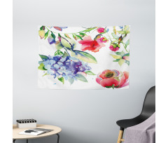 Summer Flowers Branch Wide Tapestry