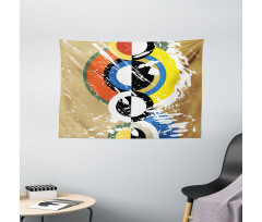Abstract Geometric Circles Wide Tapestry
