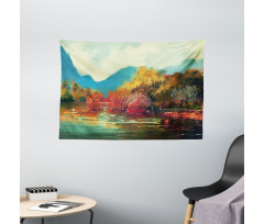 Surreal Autumn Forest Wide Tapestry