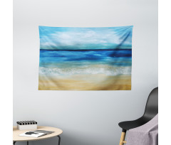 Tropical Sandy Beach Wide Tapestry