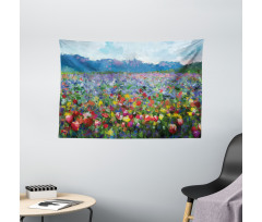 Rural Landscape Tulip Wide Tapestry