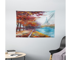 Eiffel Tower from River Wide Tapestry