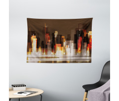 Abstract Urban Downtown Wide Tapestry