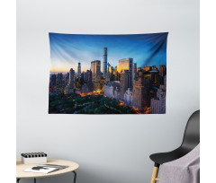 Tranquil Morning Sunrise Wide Tapestry