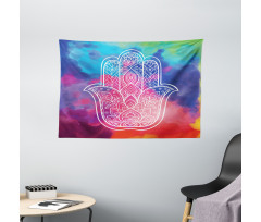 Watercolor Gentle Swirls Wide Tapestry